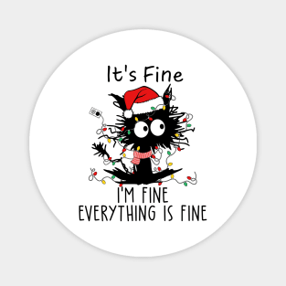 Cat I am well for christmas Magnet